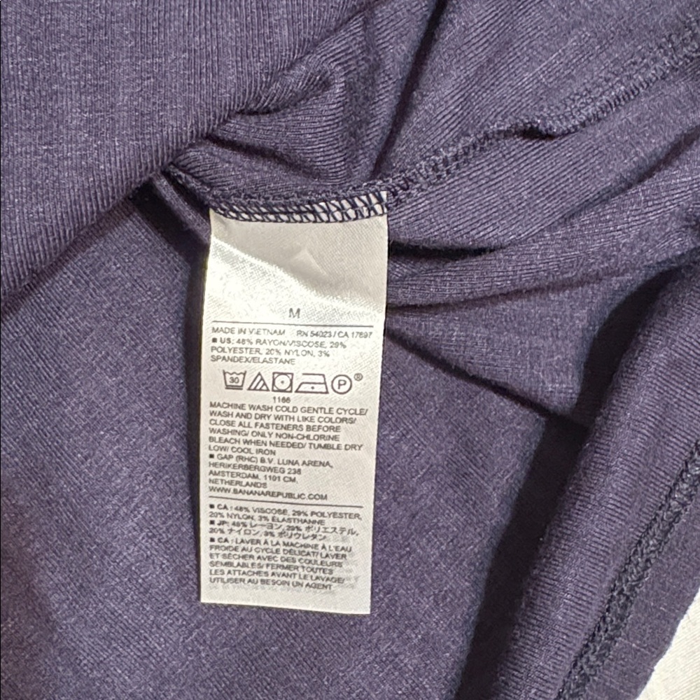 Banana Republic Factory Navy Drop Needle Collared Shirt NWT - Picture 5 of 5
